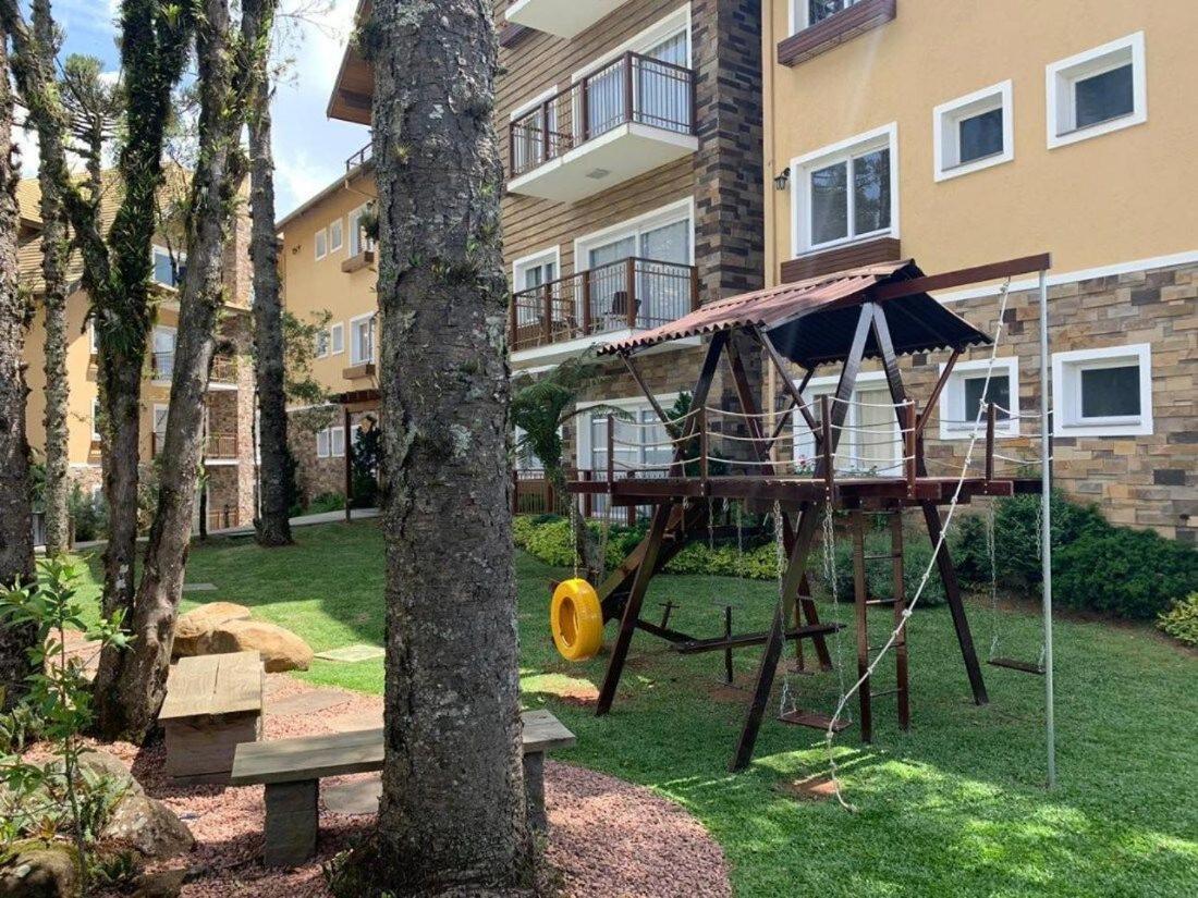 103/3 Apto Com Piscina Aquecida Gramado Esterno foto