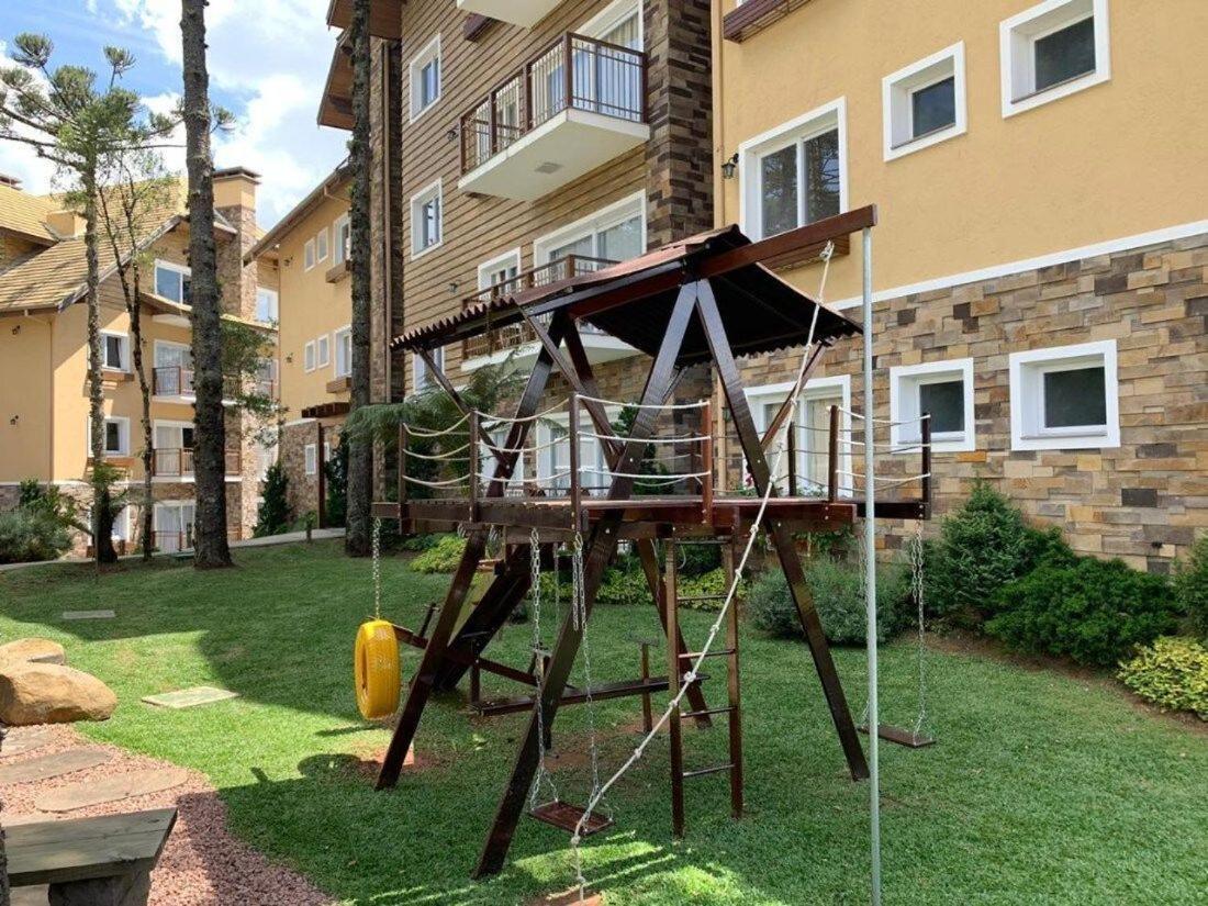 103/3 Apto Com Piscina Aquecida Gramado Esterno foto