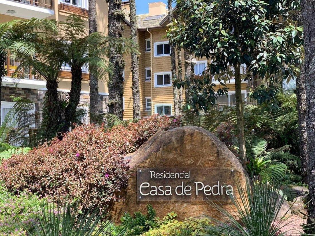 103/3 Apto Com Piscina Aquecida Gramado Esterno foto